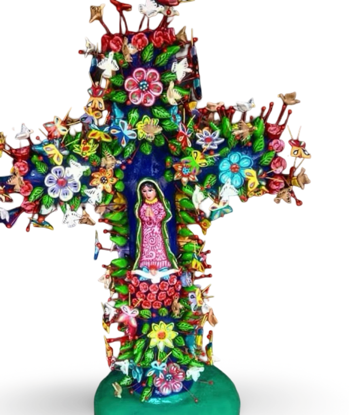 Blue Guadalupe Cross