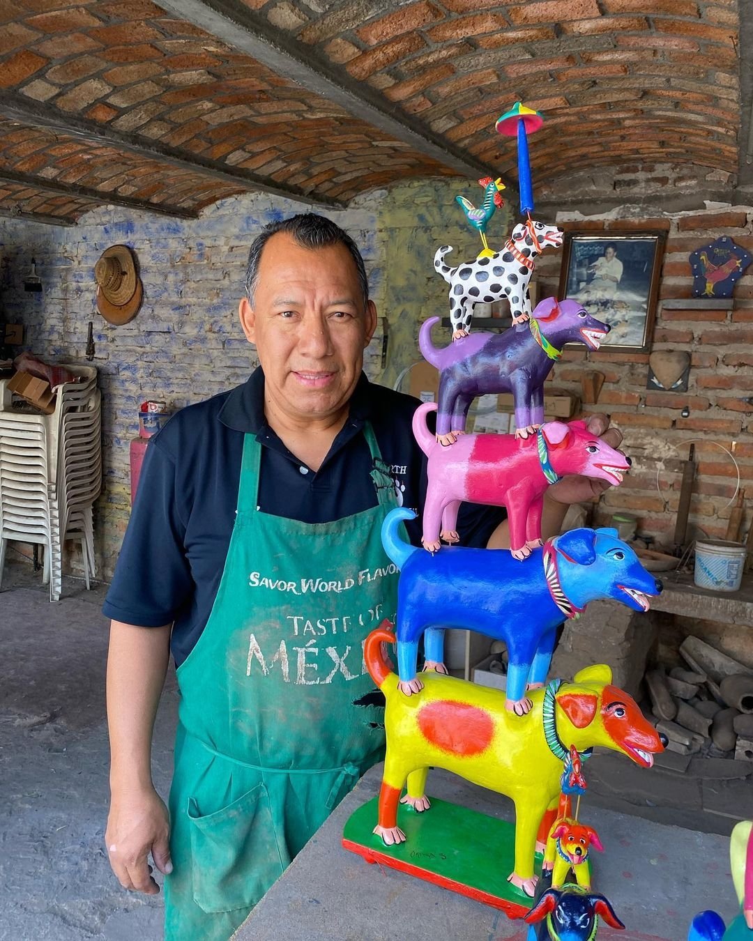 Master artisan Gerardo Ortega in his workshop