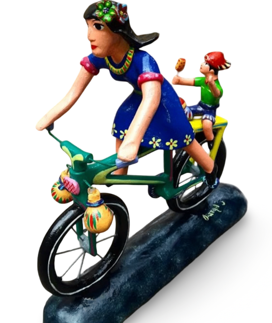 Bicycle Family Scene